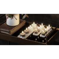 Uyuni oplaadbare theelichtjes wit - set a 2